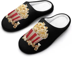Popcorn Women's Cotton Slippers with Memory Foam Sole Slip On House Shoes Outdoor Indoor