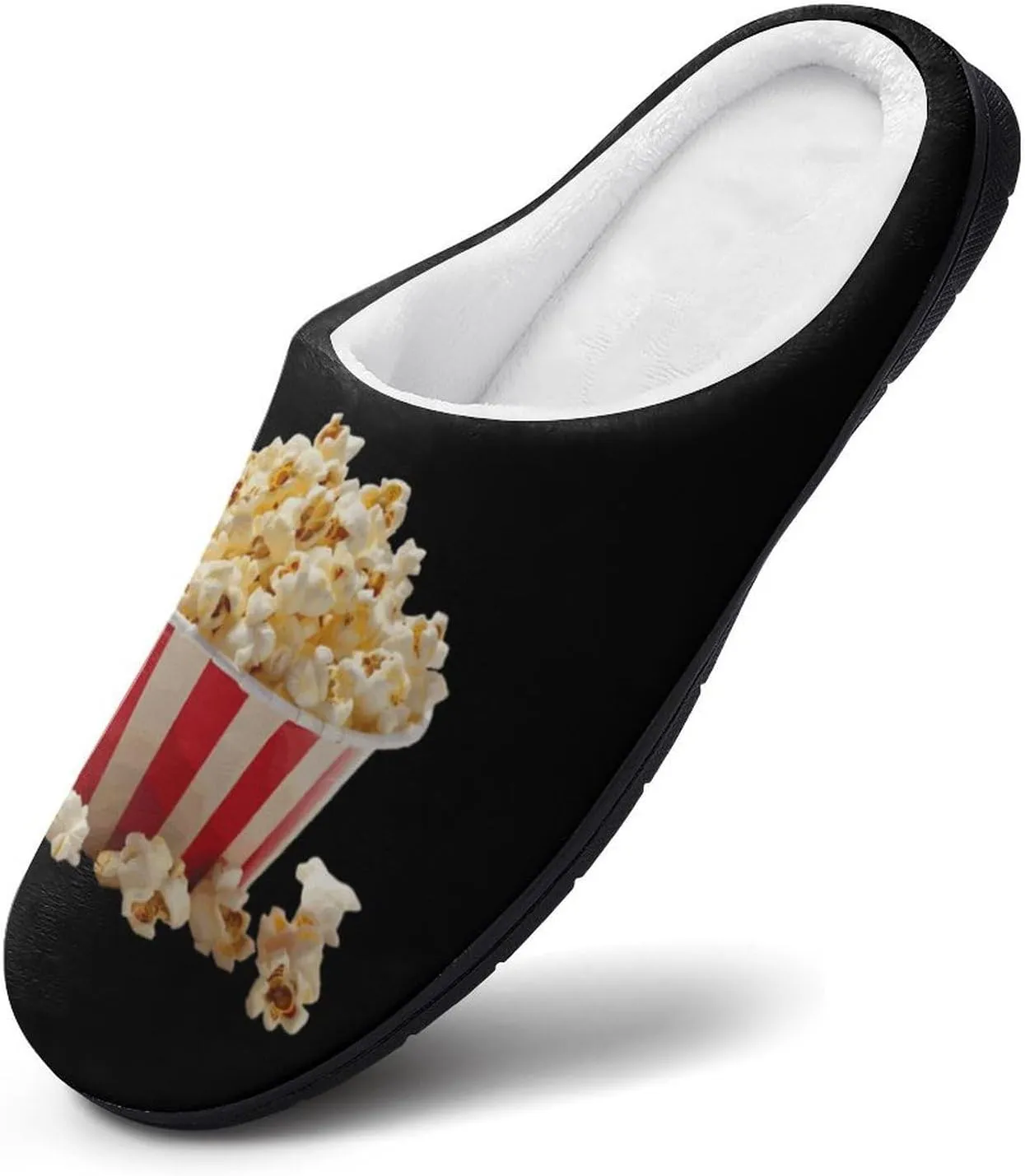 Popcorn Women's Cotton Slippers with Memory Foam Sole Slip On House Shoes Outdoor Indoor