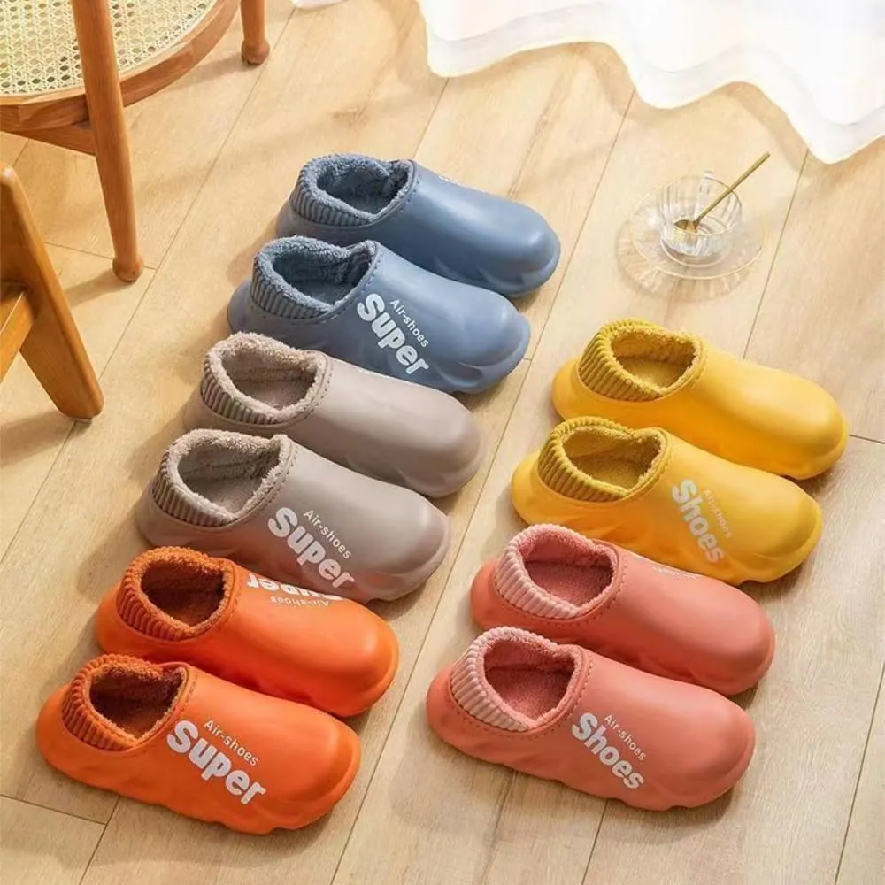 Premium Comfort Thermal Closed Back Non Slip Men's Fuzzy House Slippers Inddor Soft Warm Furry Shoes Cushion Sole