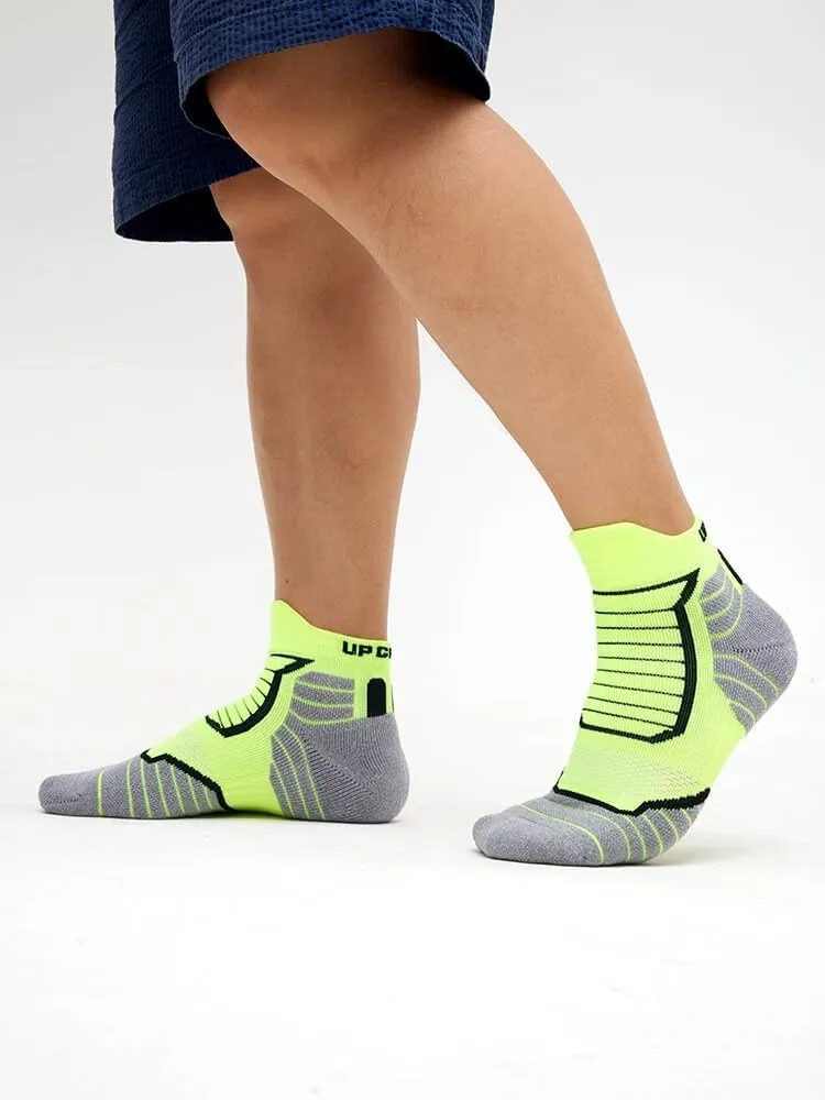 Professional Marathon Running Socks - Moisture wicking,shock absorbing and anti-slip,men and women,3 pairs