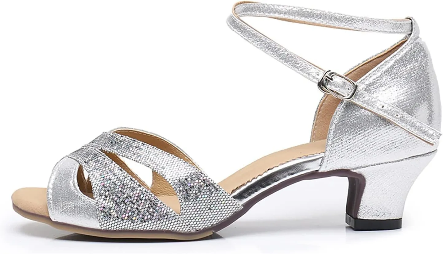 Prom Shoe for Women Chunky Heel Dancing Shoes Latin Dance Shoes Professional Heels Soft Practice Shoe