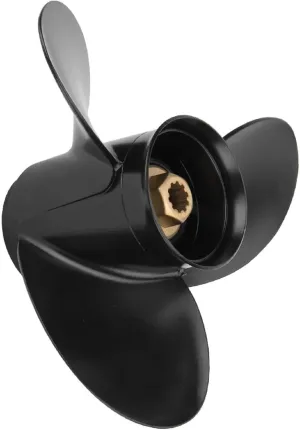 Propeller 10 3/8 X 12 Pitch RH 10 Spline Tooth with Hub Kit for Mercury Black Max Outboard 9.9 15 18 20 25 HP Boat Motor Engine Parts Aluminum Prop 48-19639A40