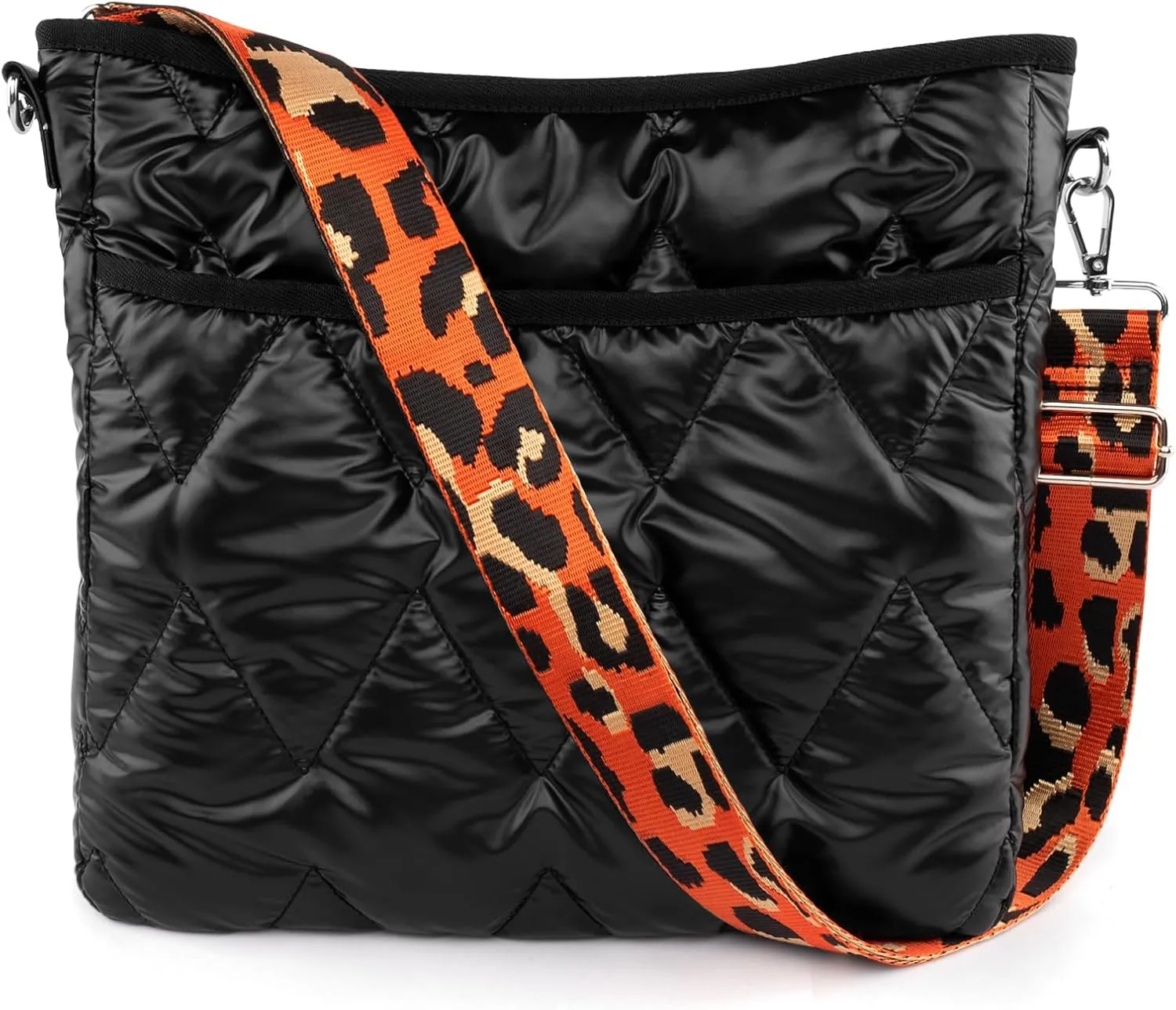 Puffy Crossbody Bags, Quilted Purses with Zip, Trendy Fashion Shoulder Bags, Padded Soft Handbags for Women