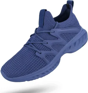 Pujcs Men's Slip on Walking Shoes Lightweight Breathable Non Slip Running Shoes Athletic Gym Tennis Shoes Sneakers for Men