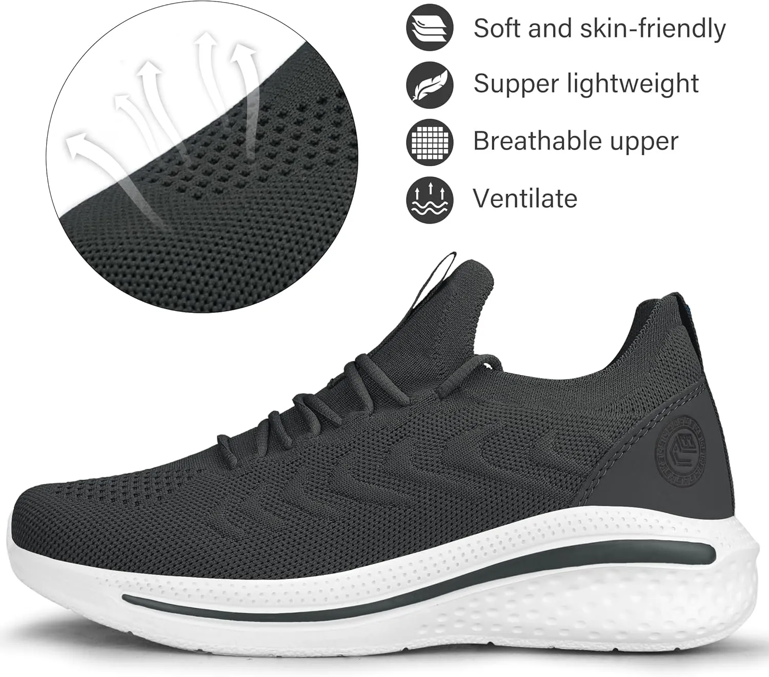 Pujcs Womens Sneakers Slip On Walking Shoes Breathable Running Shoes Lightweight Mesh Gym Shoes Non Slip Workout Shoes