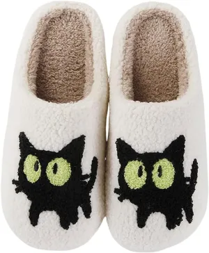 Pumpkin Halloween Slippers for Women Men Memory Foam Cozy Plush Slippers Couple Indoor Hous Slippers