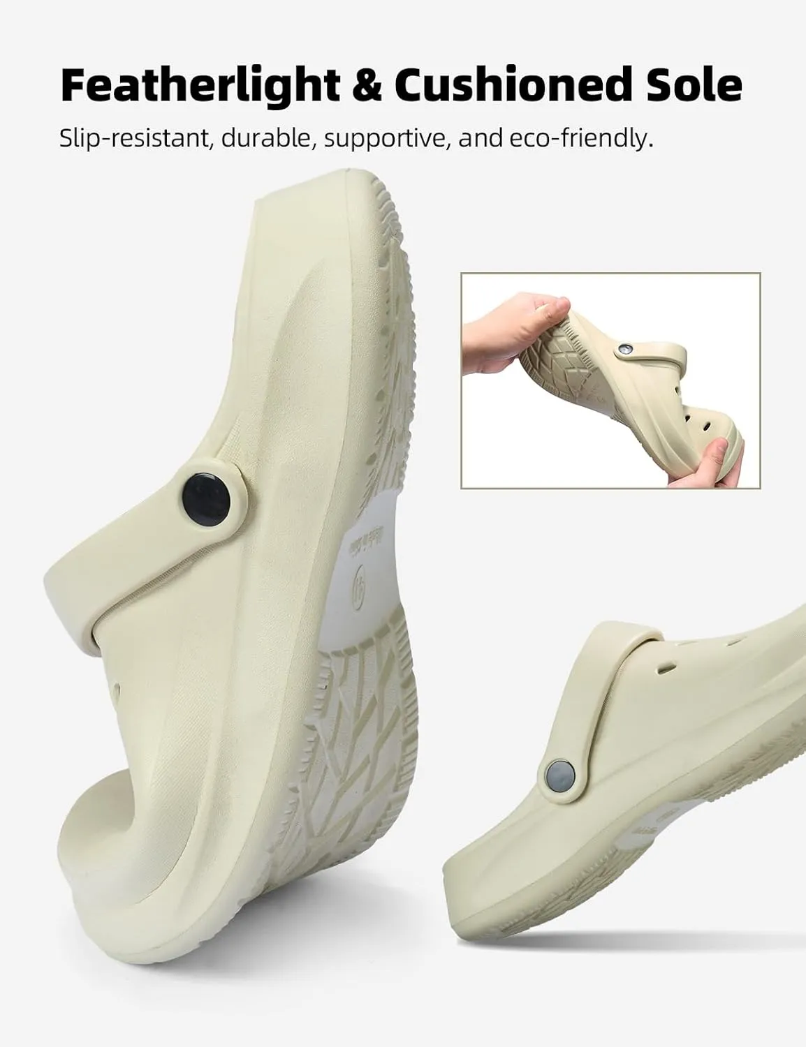 RCEBOT Unisex Garden Clogs Breathable Quick Drying Garden Shoes with Arch Support for Men and Women