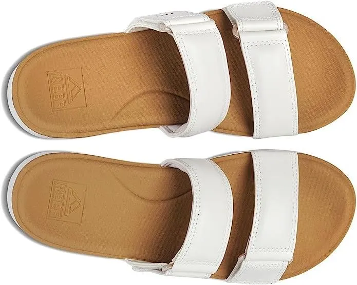 Reef Women's Cushion Cloud ROA Sport Sandal – White/Tan, Cushioned, Waterproof  & Adjustable Strap Outdoor Sandals