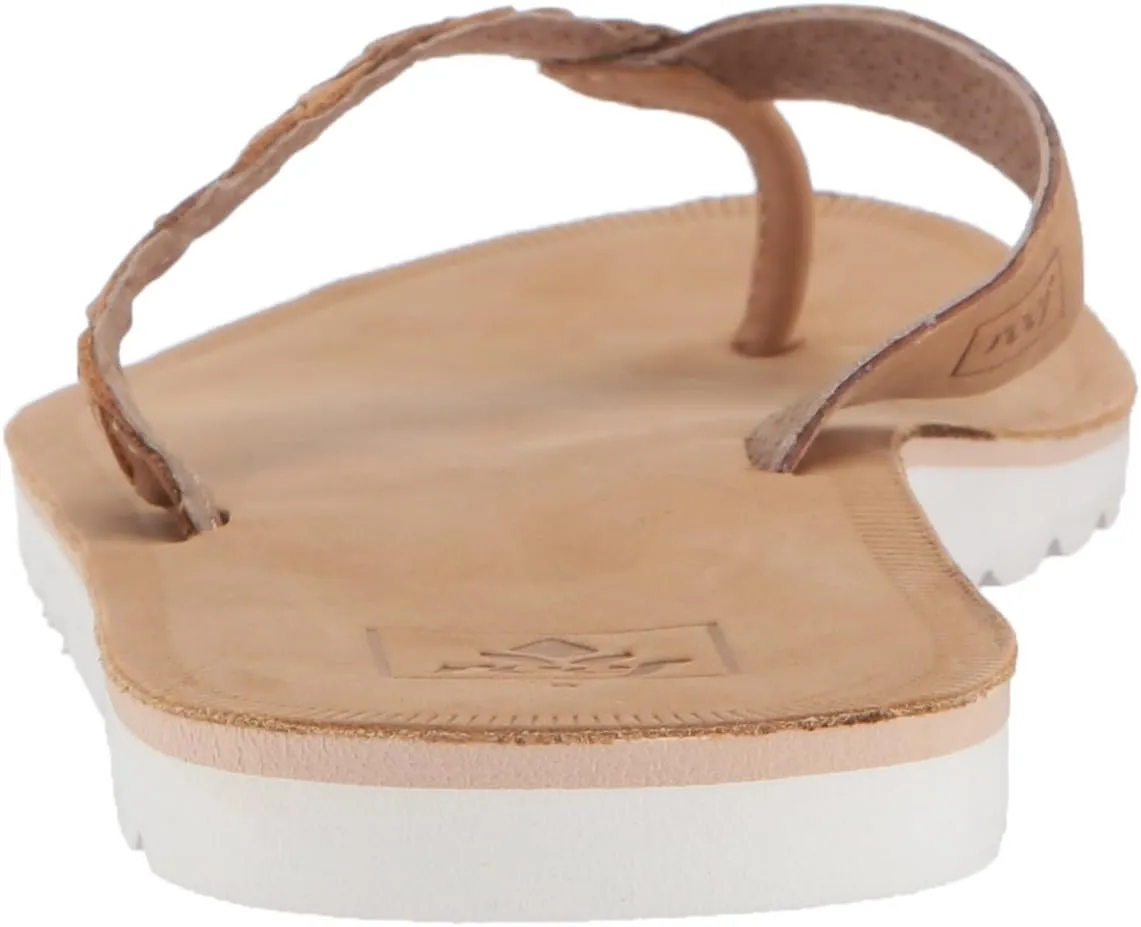 Reef Womens Sandal Voyage Sunset | Premium Real Leather Flip Flops for Women With Soft Cushion Footbed | Waterproof
