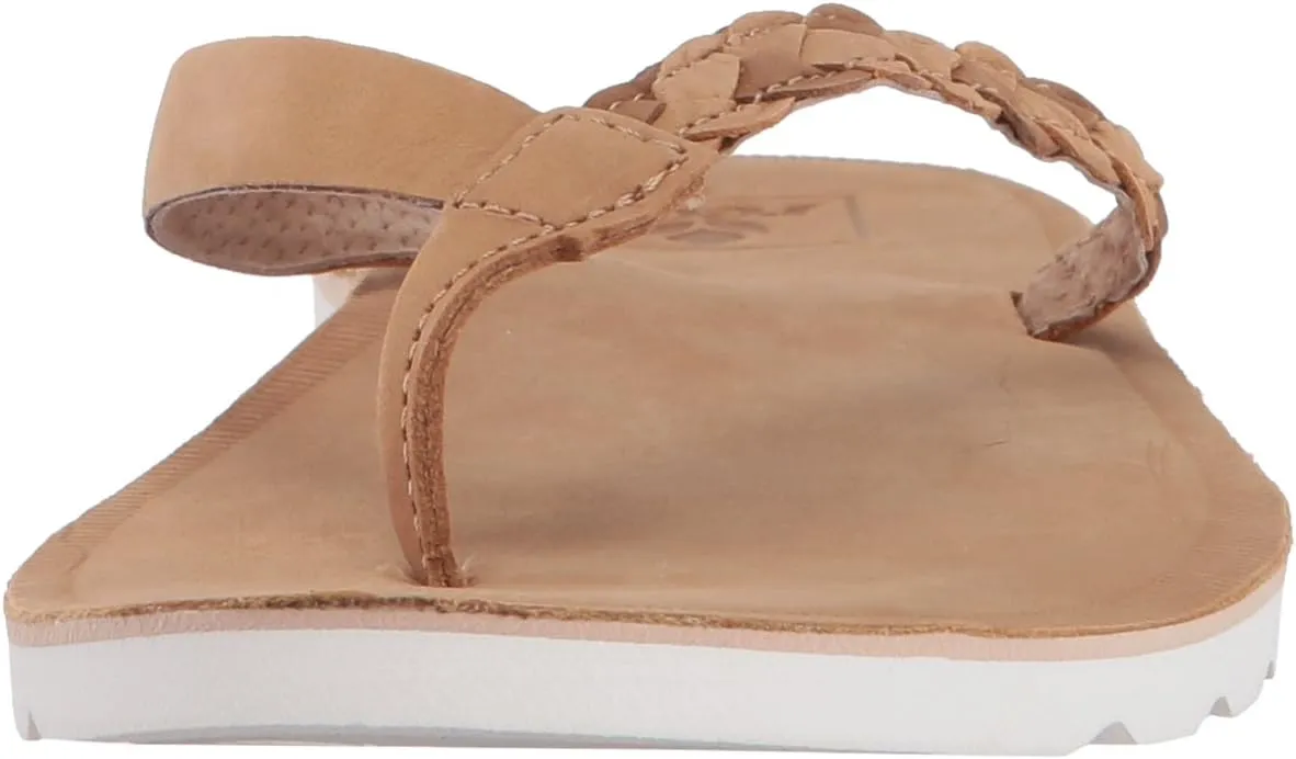 Reef Womens Sandal Voyage Sunset | Premium Real Leather Flip Flops for Women With Soft Cushion Footbed | Waterproof