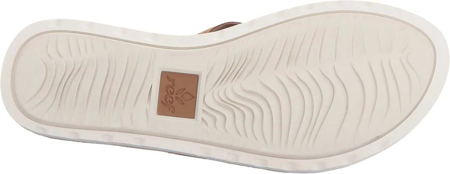 Reef Womens Sandal Voyage Sunset | Premium Real Leather Flip Flops for Women With Soft Cushion Footbed | Waterproof
