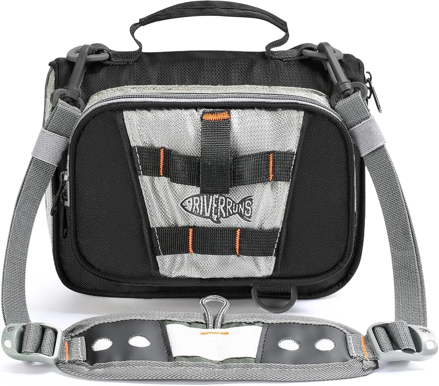 Riverruns Lure Bag Utility Binder Tackle Bag - 10 Pocket PVC Protective Cover Durable Fishing Gear，Durable Zippers，Built-In Handle and Detachable Shoulder Strap