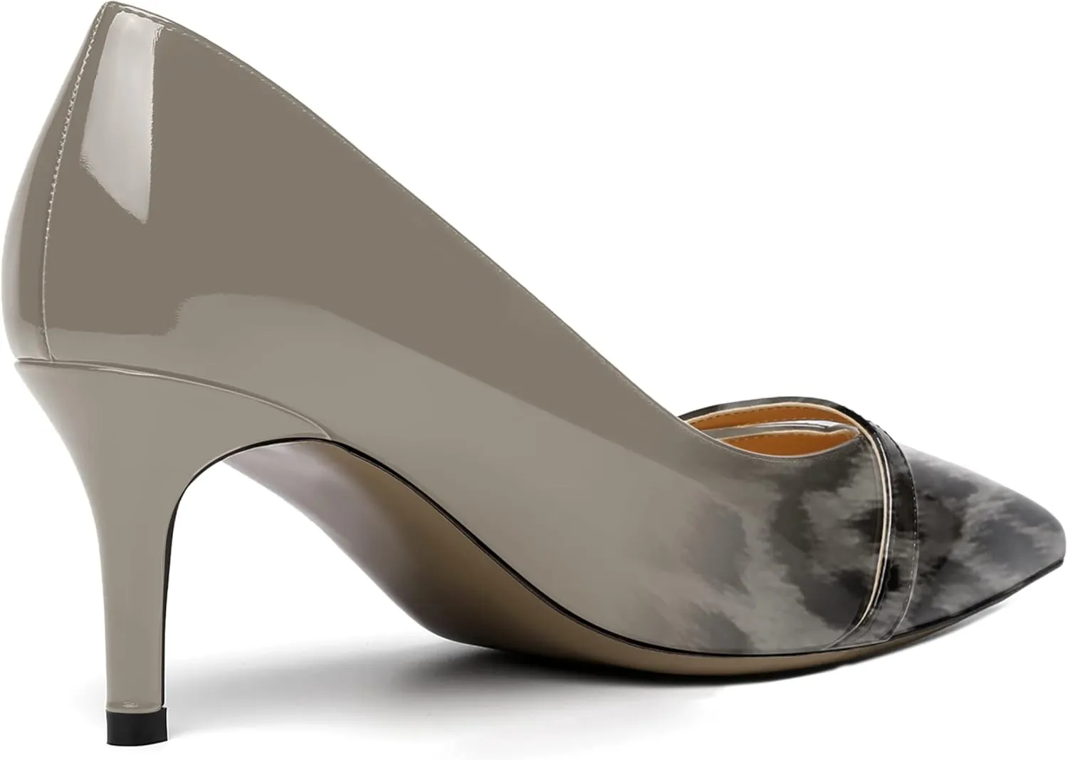 ROSERWISH Womens Sexy Patent Pointed Toe Slip On Evening Wedding Stiletto Mid Heel Pumps Dress Shoes 2.5 Inch