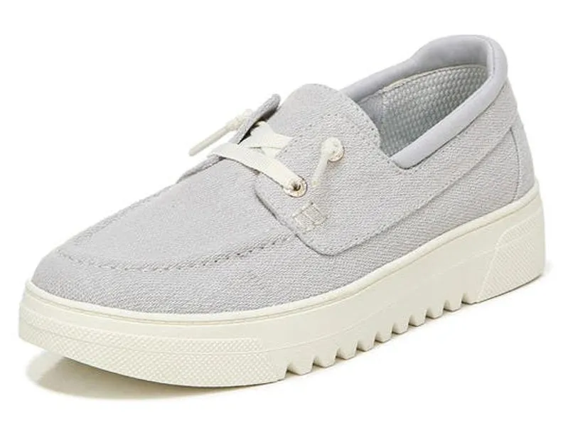 Rounded Onboard Grey Slip Detailed Scholl's Consistent quality Get On Oxfords Toe Time-saving Eyelet Dr.