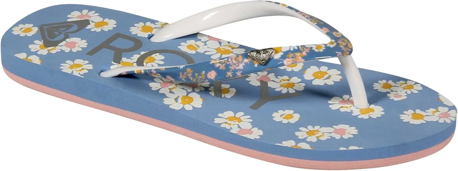 Roxy Girl's Pebbles Sandal - Baja Blue/White - Toddler 11