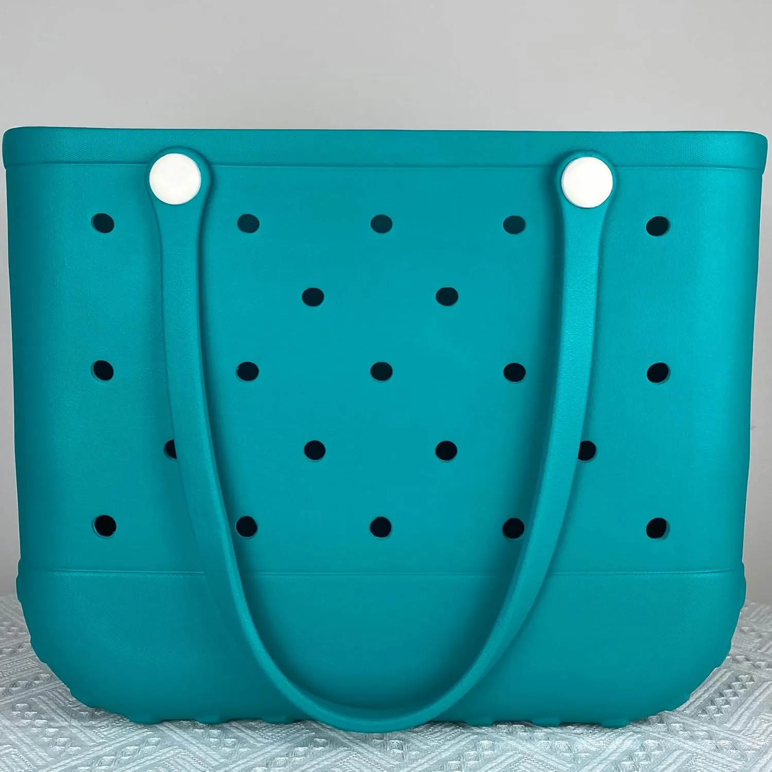 Rubber Beach Bag Waterproof Washable Tip-Proof Durable Tote Bag for Beach Pool Sports Modern Versatile Rubber Tote