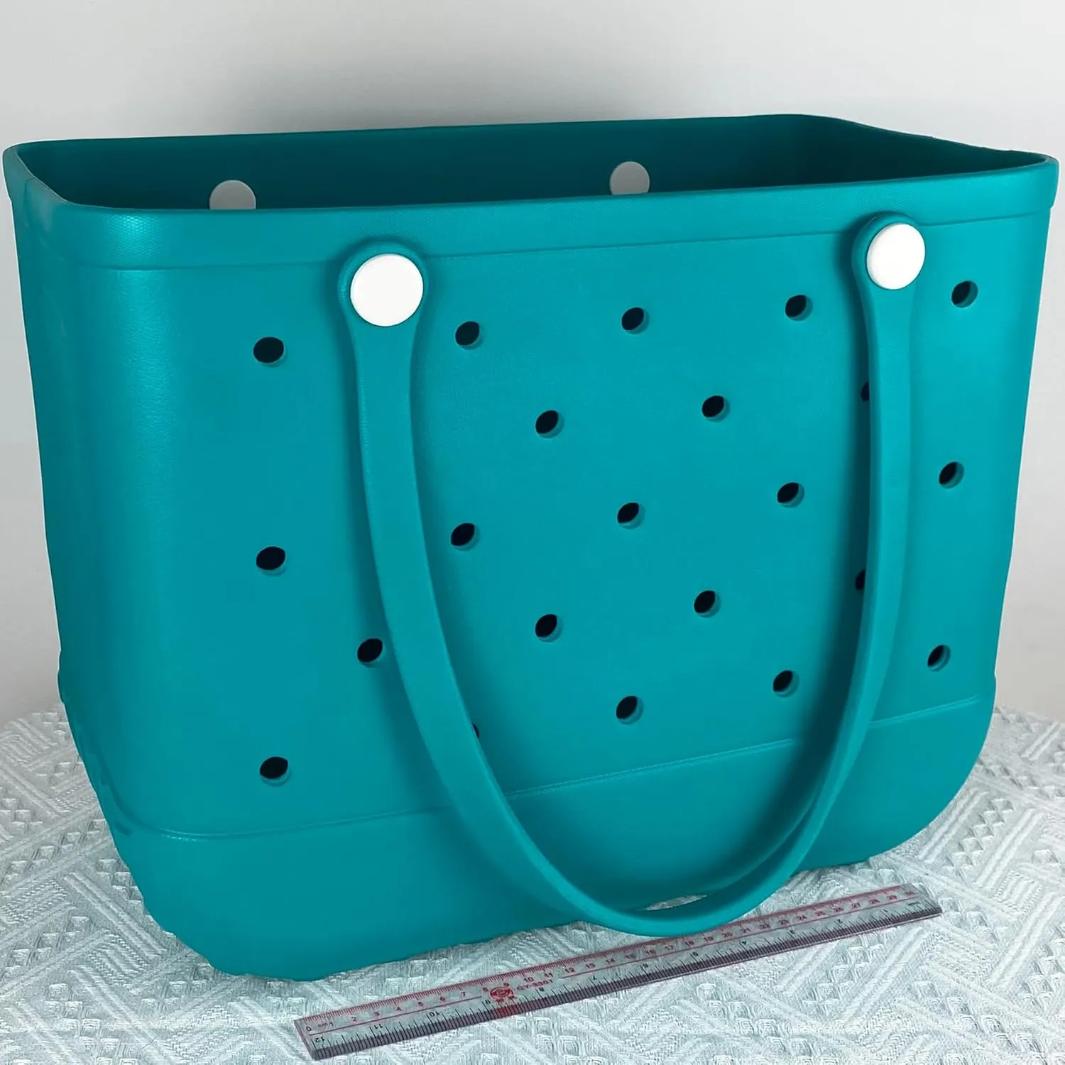 Rubber Beach Bag Waterproof Washable Tip-Proof Durable Tote Bag for Beach Pool Sports Modern Versatile Rubber Tote