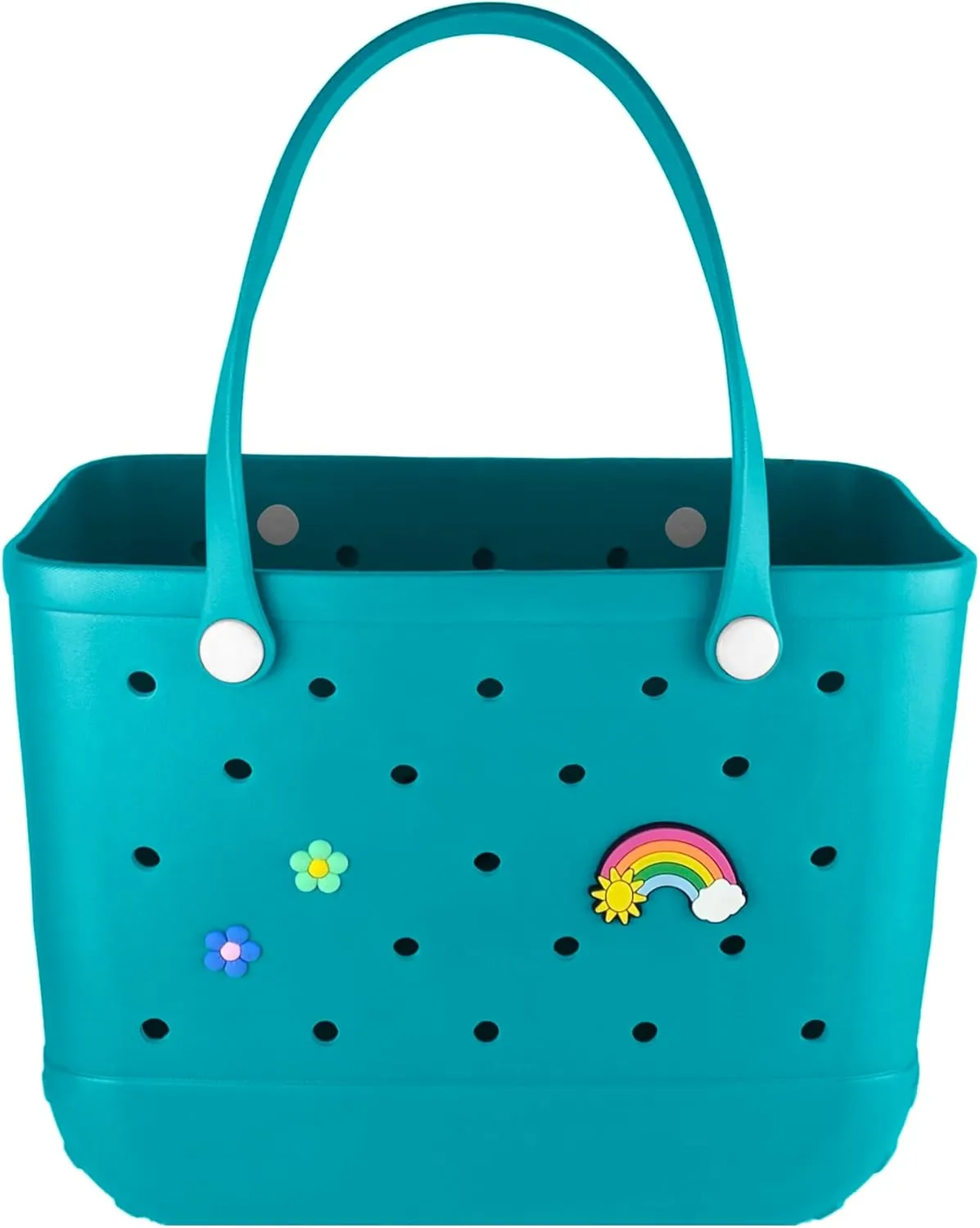 Rubber Beach Bag Waterproof Washable Tip-Proof Durable Tote Bag for Beach Pool Sports Modern Versatile Rubber Tote