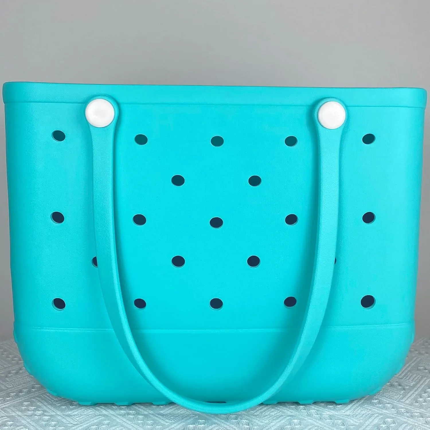 Rubber Beach Bag Waterproof Washable Tip-Proof Durable Tote Bag for Beach Pool Sports Modern Versatile Rubber Tote