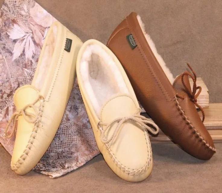 Sale: Women's Softsole Sheepskin Slippers Made in America by Footskins 2200S