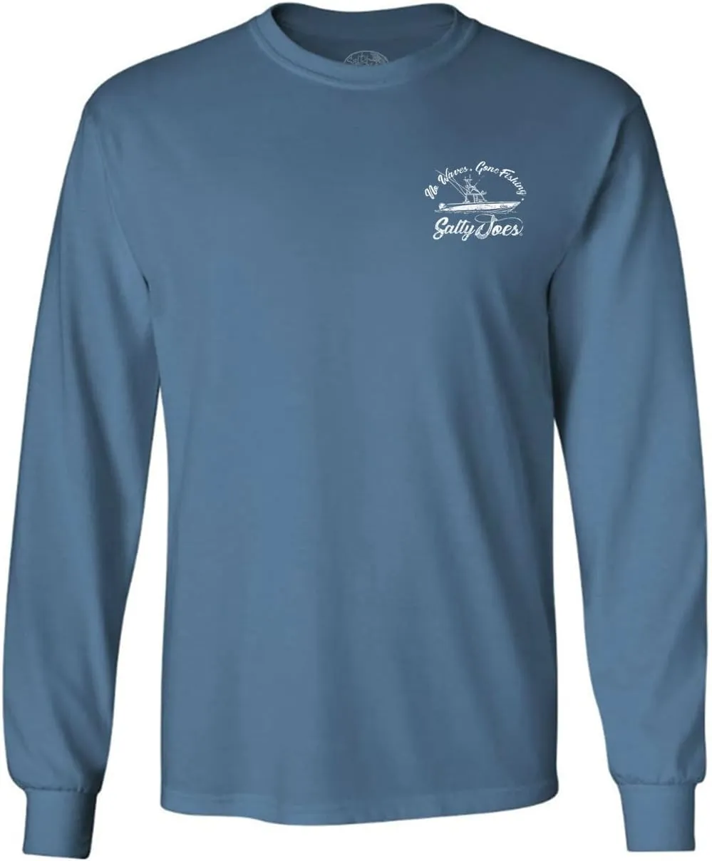 SALTY JOES Men's Fishing Boat Logo Heavy Long Sleeve Tees