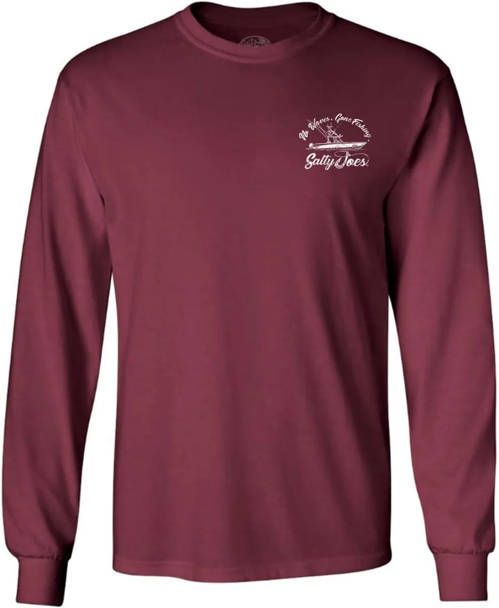 SALTY JOES Men's Fishing Boat Logo Heavy Long Sleeve Tees