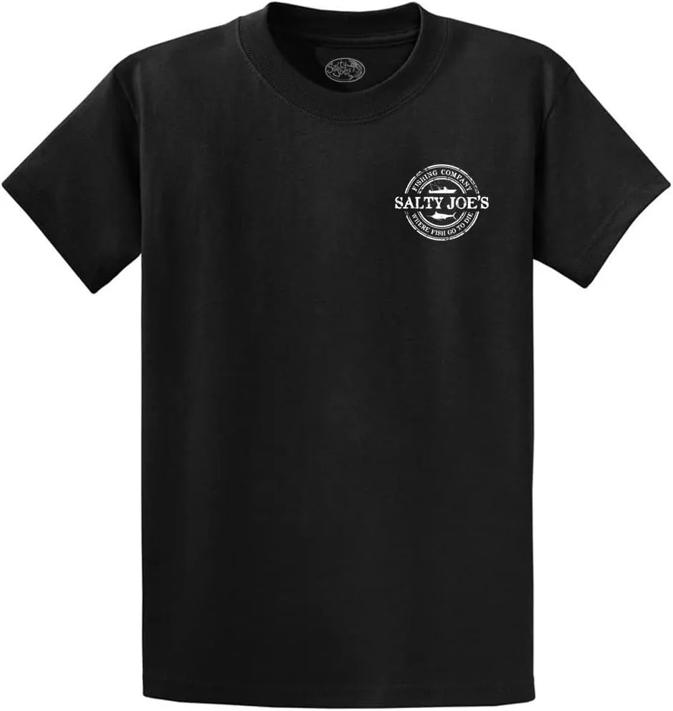 SALTY JOES Men's Fishing Co. Logo Heavy Cotton Tees