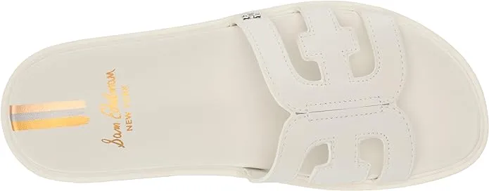 Sam Sandals Edelman White Detail Platform Subtle Open Bright Toe Global shipping network Slip On Valeri Functional