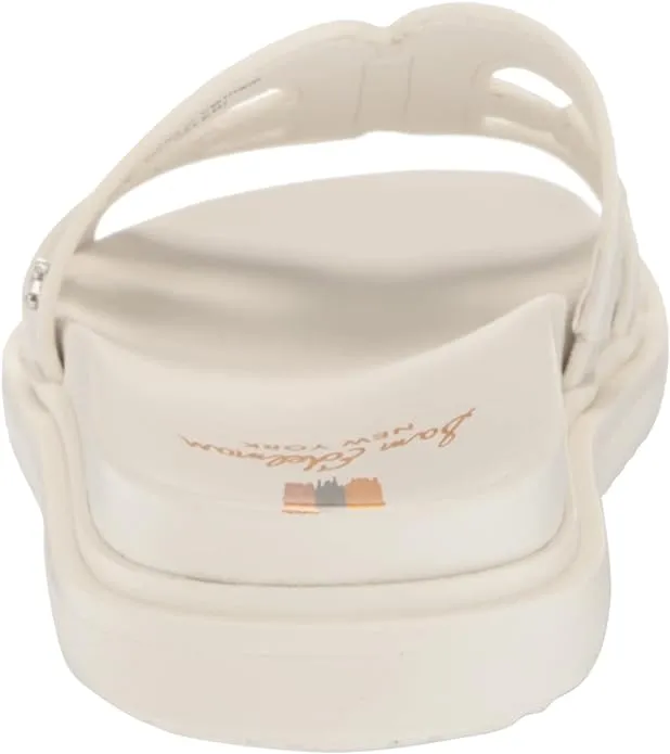 Sam Sandals Edelman White Detail Platform Subtle Open Bright Toe Global shipping network Slip On Valeri Functional
