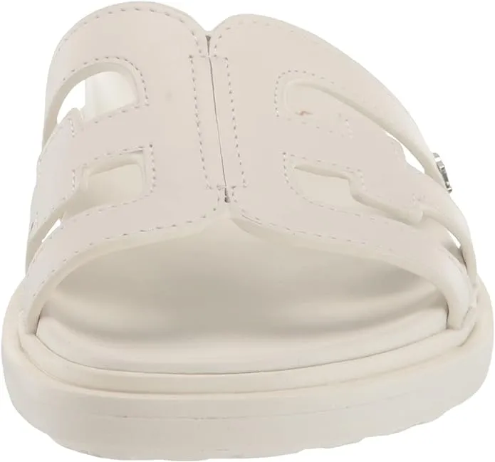 Sam Sandals Edelman White Detail Platform Subtle Open Bright Toe Global shipping network Slip On Valeri Functional