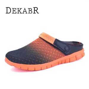 Sandals Shoes Summer Flops Shoes Big Size Beach Unisex Breathable  Mens Mesh On New Flip Men Lighted Refund policy Friendly assistance Slippers 36-46 Slip