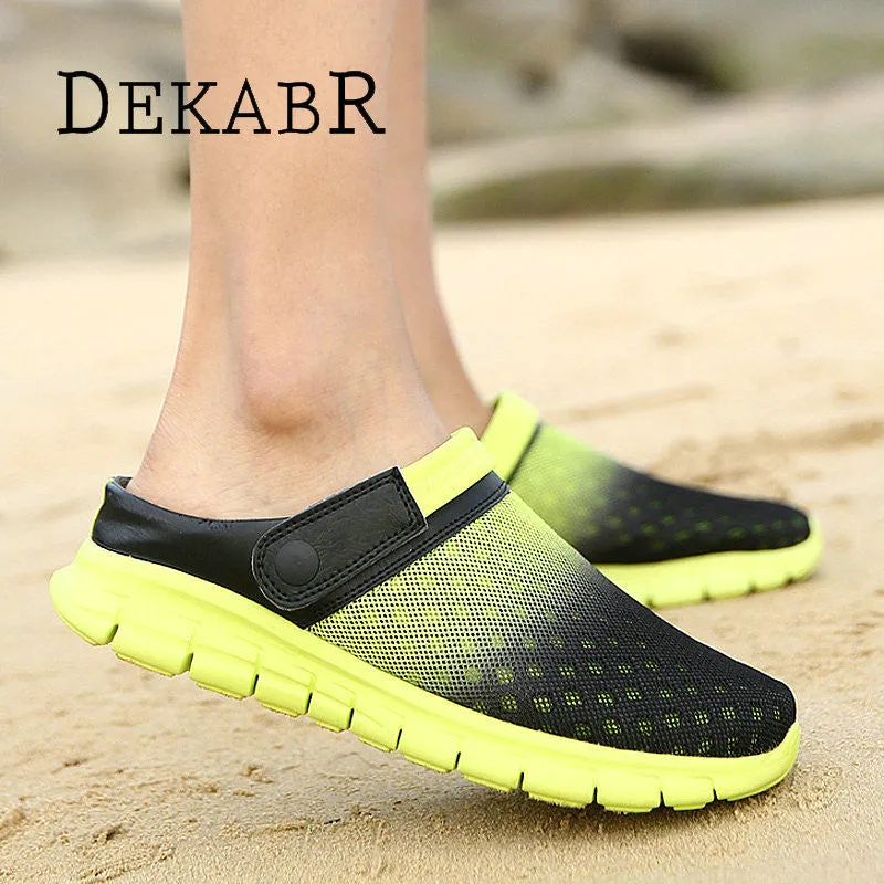 Sandals Shoes Summer Flops Shoes Big Size Beach Unisex Breathable  Mens Mesh On New Flip Men Lighted Refund policy Friendly assistance Slippers 36-46 Slip