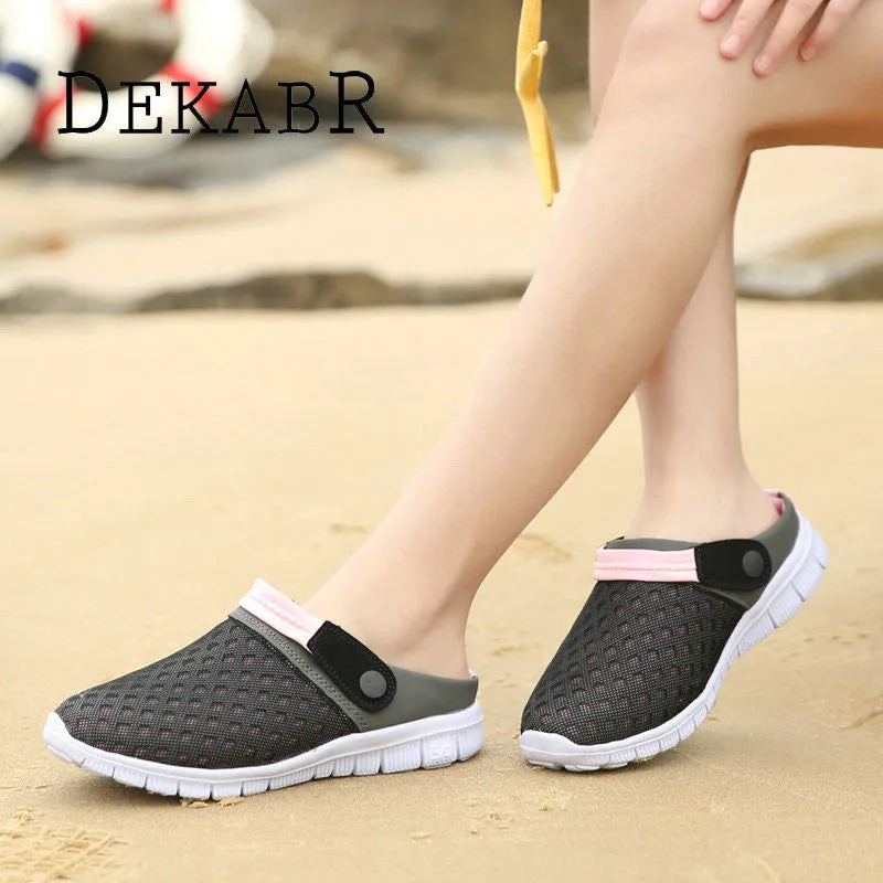 Sandals Shoes Summer Flops Shoes Big Size Beach Unisex Breathable  Mens Mesh On New Flip Men Lighted Refund policy Friendly assistance Slippers 36-46 Slip