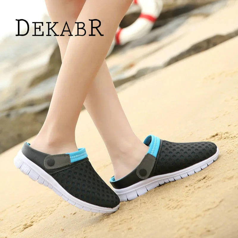Sandals Shoes Summer Flops Shoes Big Size Beach Unisex Breathable  Mens Mesh On New Flip Men Lighted Refund policy Friendly assistance Slippers 36-46 Slip