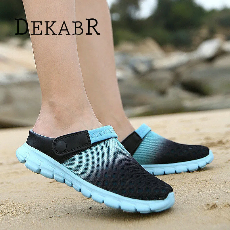 Sandals Shoes Summer Flops Shoes Big Size Beach Unisex Breathable  Mens Mesh On New Flip Men Lighted Refund policy Friendly assistance Slippers 36-46 Slip