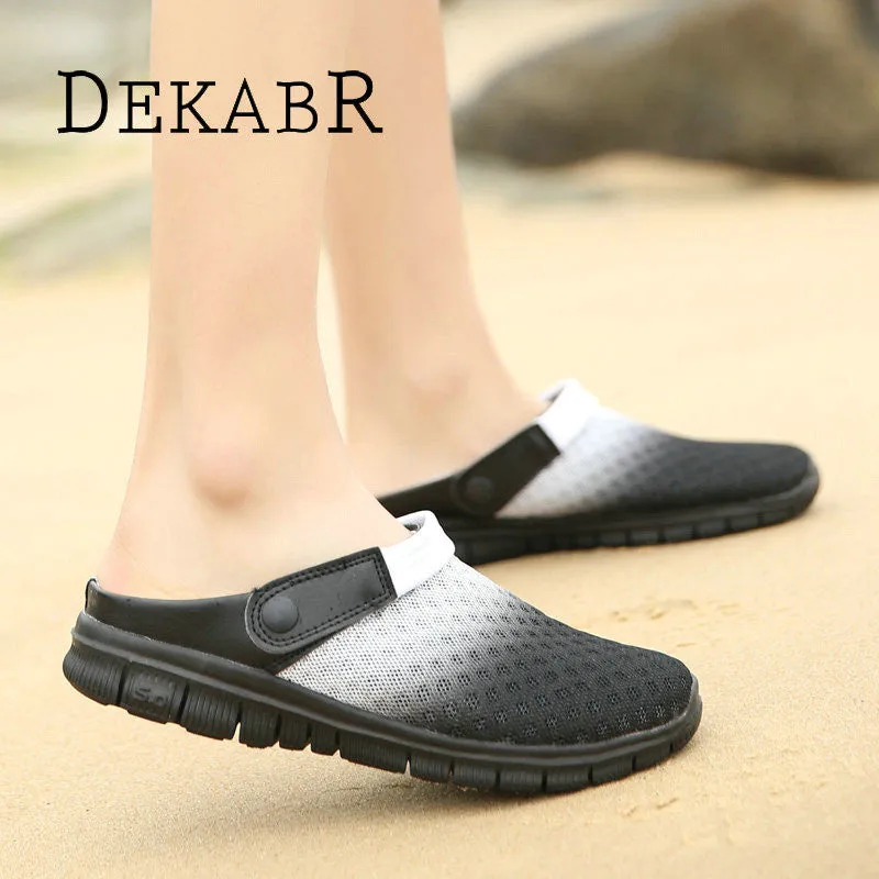 Sandals Shoes Summer Flops Shoes Big Size Beach Unisex Breathable  Mens Mesh On New Flip Men Lighted Refund policy Friendly assistance Slippers 36-46 Slip