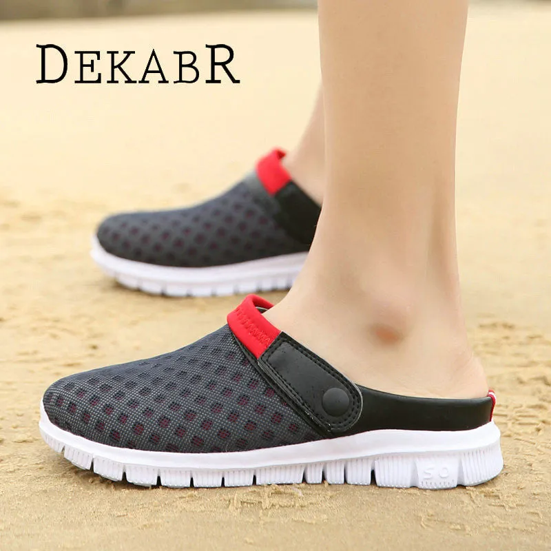 Sandals Shoes Summer Flops Shoes Big Size Beach Unisex Breathable  Mens Mesh On New Flip Men Lighted Refund policy Friendly assistance Slippers 36-46 Slip