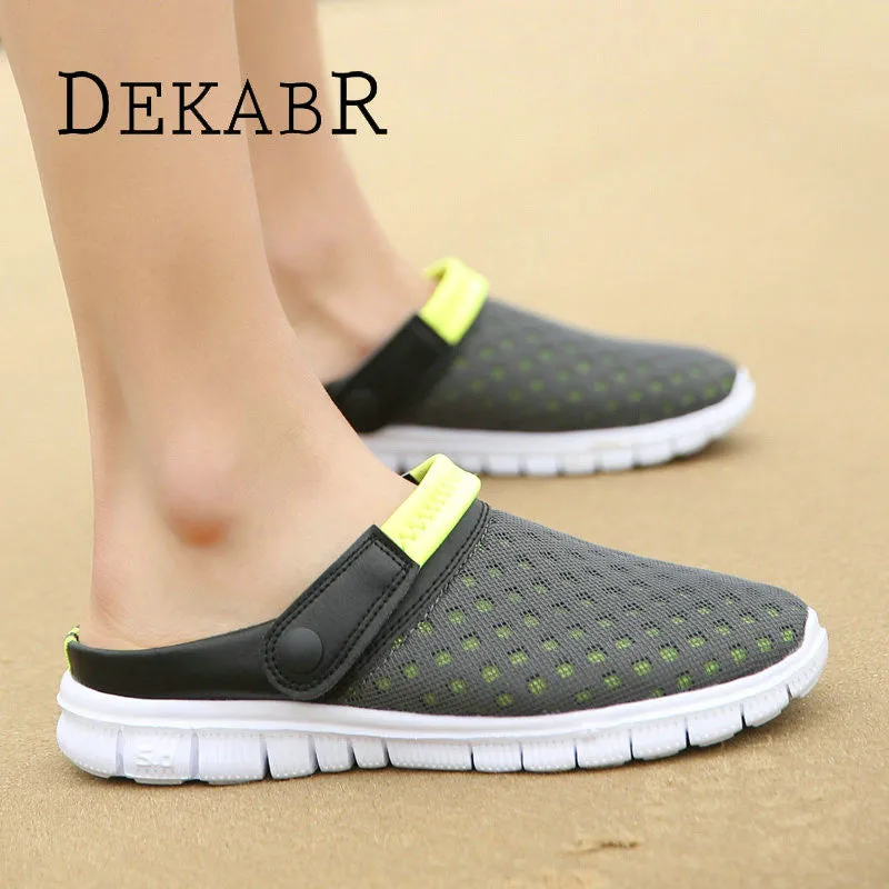 Sandals Shoes Summer Flops Shoes Big Size Beach Unisex Breathable  Mens Mesh On New Flip Men Lighted Refund policy Friendly assistance Slippers 36-46 Slip