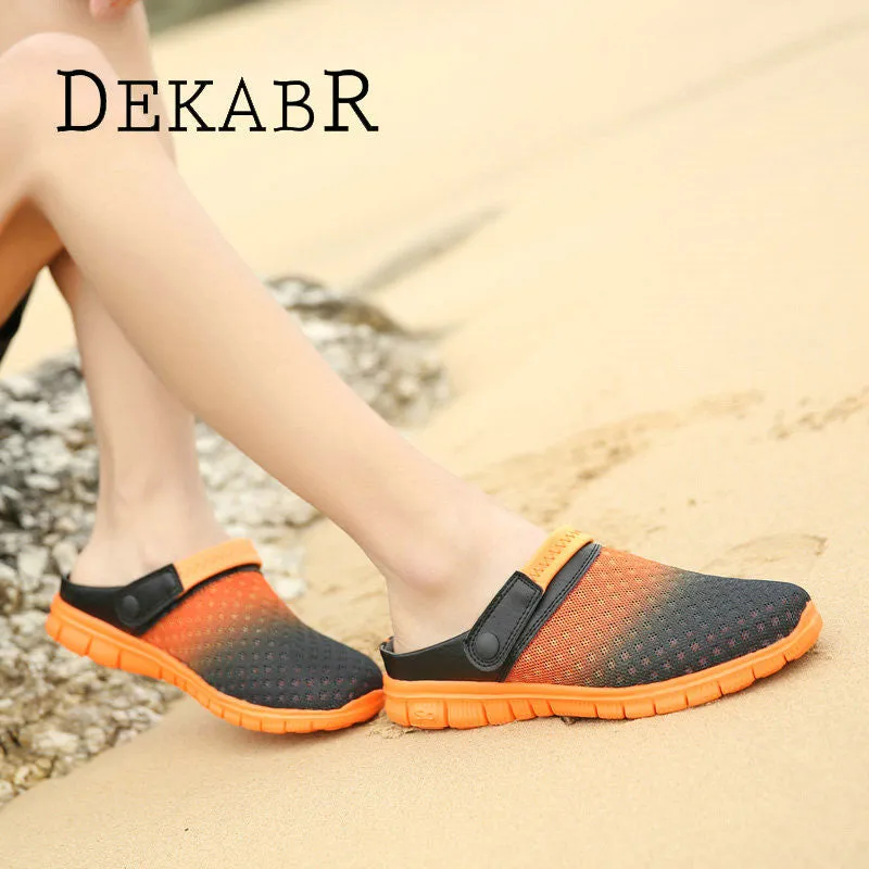 Sandals Shoes Summer Flops Shoes Big Size Beach Unisex Breathable  Mens Mesh On New Flip Men Lighted Refund policy Friendly assistance Slippers 36-46 Slip