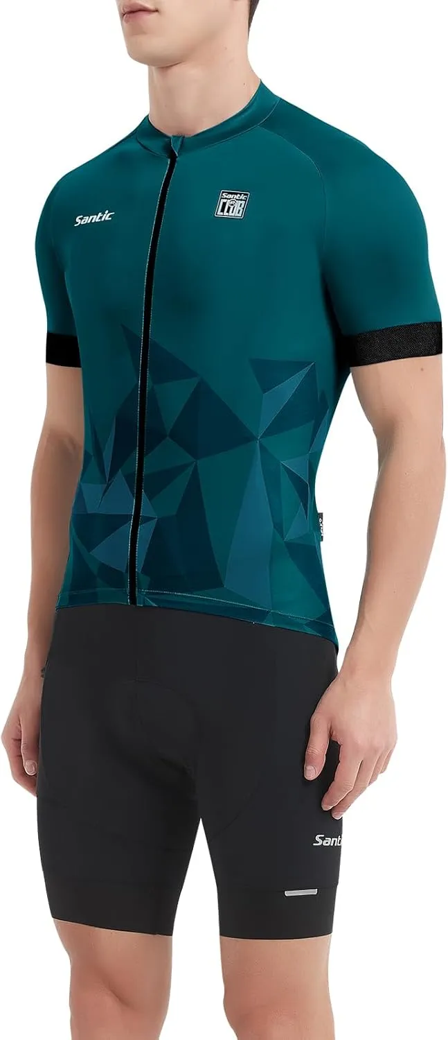 Santic Cycling Jersey Men's Short Sleeve Tops Mountain Biking Shirts Bicycle Jacket with Pockets …