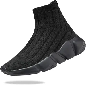 Santiro Boys Girls Sock Shoes High Tops Breathable Knit Slip On Shoes