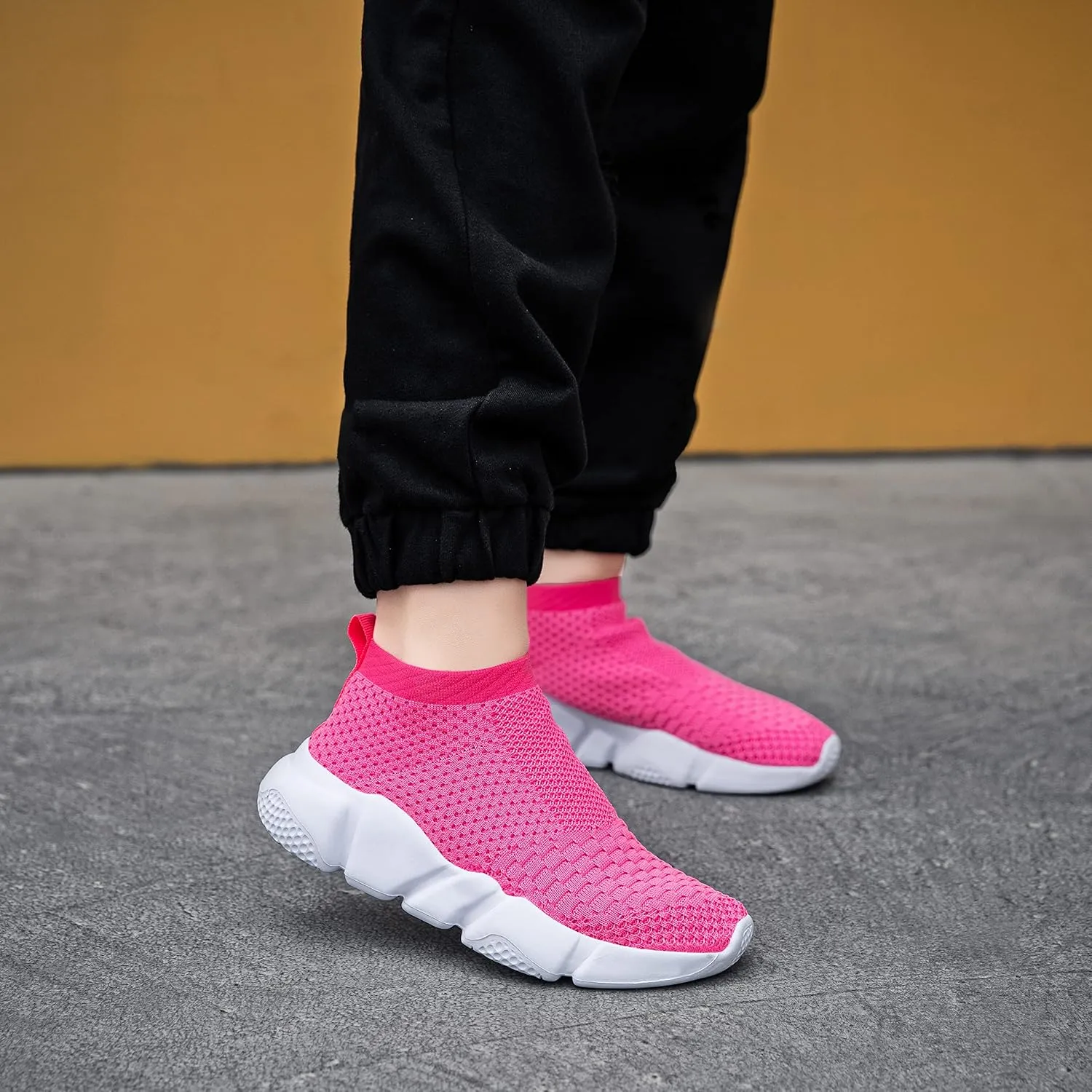 Santiro Boys Shoes Girls Sock Shoes Breathable Knit Slip On Shoes
