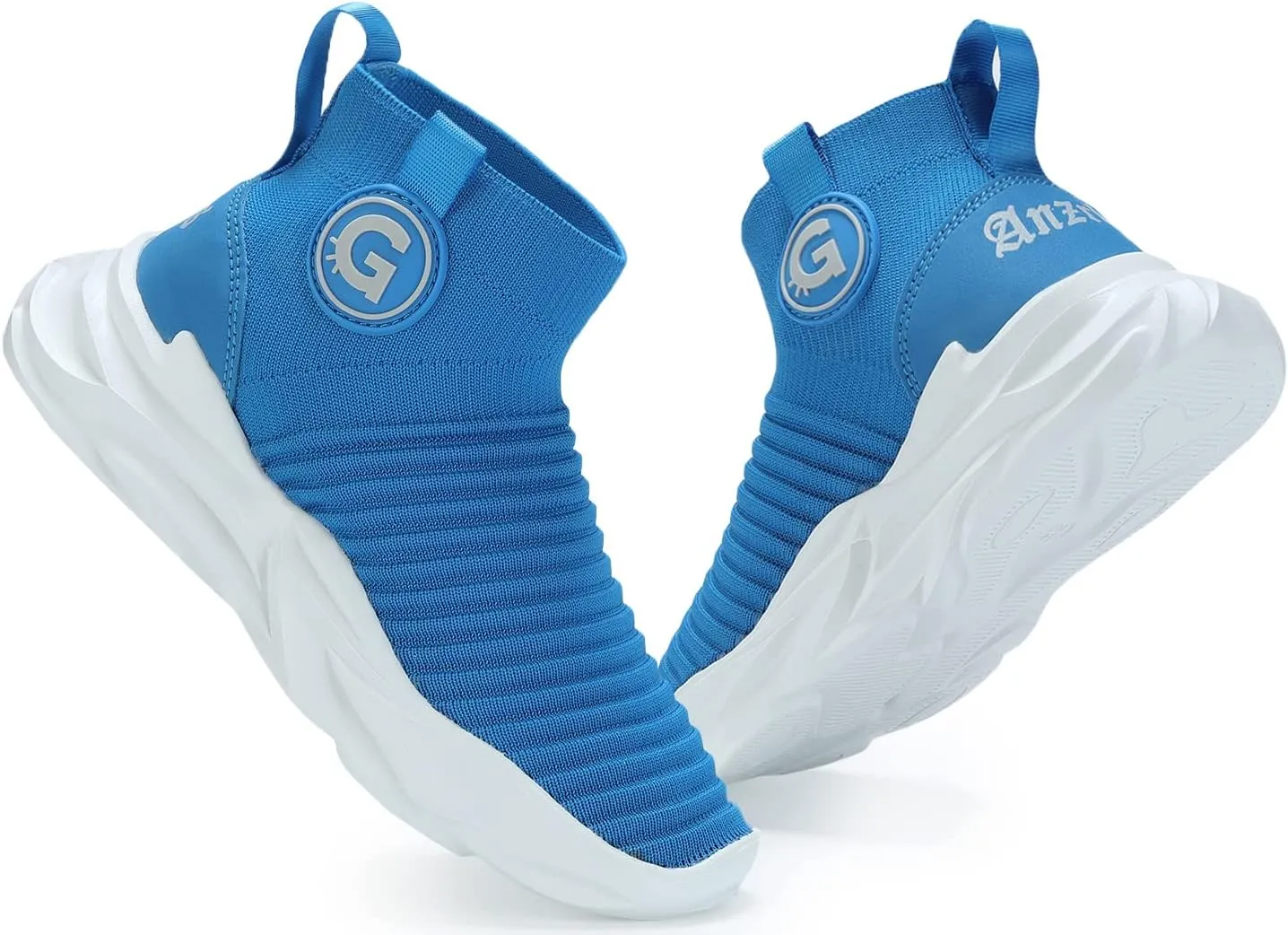 Santiro Boys Sneakers Girls Slip on Shoes Fashion High Top Athletic Shoe