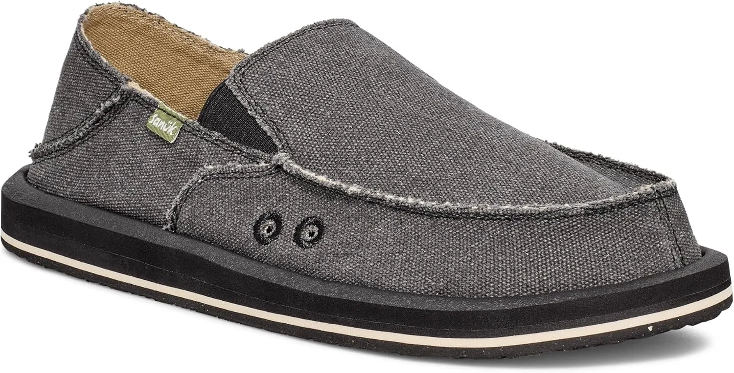 Sanuk Mens Donny Loafers for Men | Mens Shoes | Slip On Shoes for Men | Men's Slip-on Loafers | Memory Foam Footbed