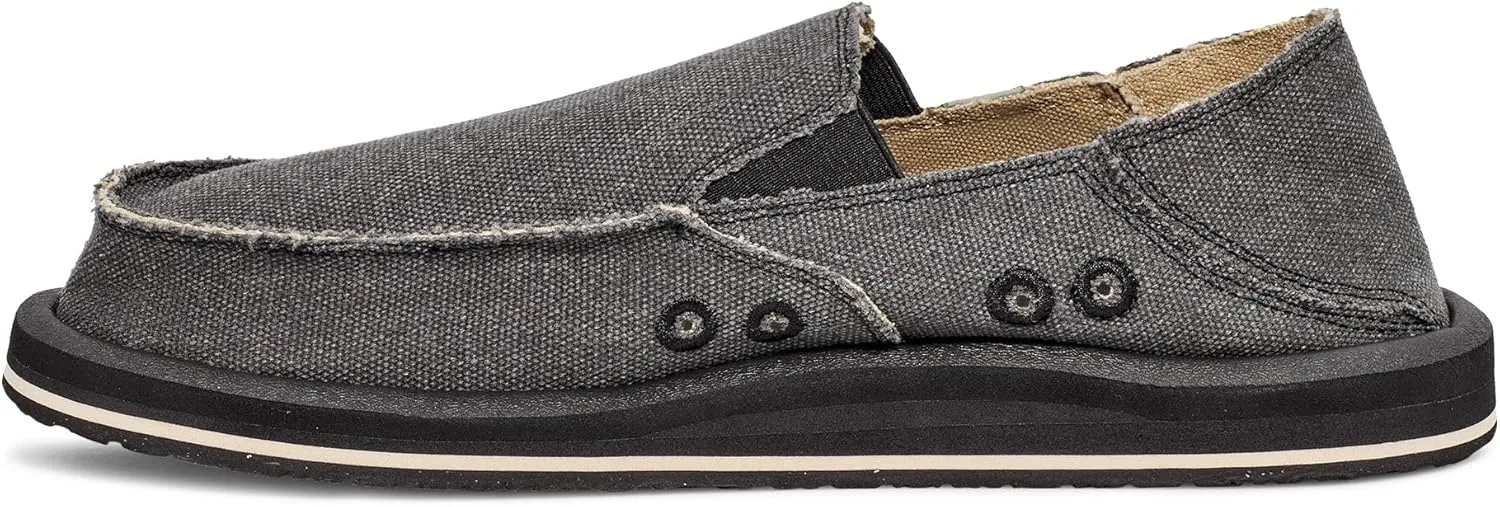 Sanuk Mens Donny Loafers for Men | Mens Shoes | Slip On Shoes for Men | Men's Slip-on Loafers | Memory Foam Footbed