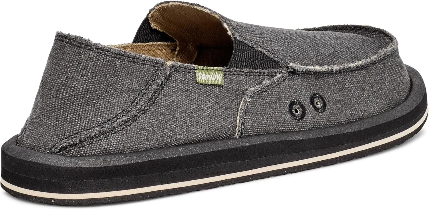 Sanuk Mens Donny Loafers for Men | Mens Shoes | Slip On Shoes for Men | Men's Slip-on Loafers | Memory Foam Footbed