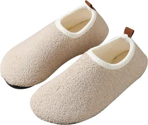 sazujinwu Women's House Shoes Fuzzy Fur Slippers Casual Non Slip Men's Barefoot Slipper Socks Warm Closed Lightweight and Breathable Indoor Outdoor Shoes