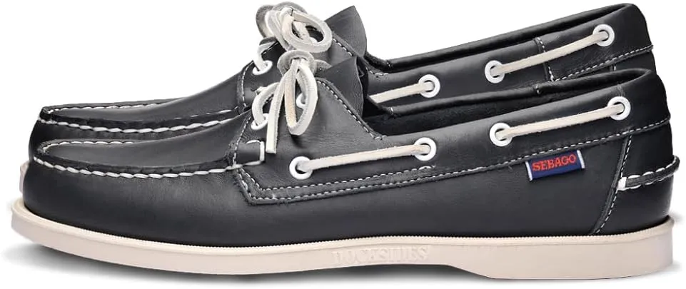 Sebago Portland Boat Shoes - Full-Grain Leather Moccasins, Handsewn with Leather Sock Lining and Non-Marking, Slip-Resistant Sipped Rubber Outsoles