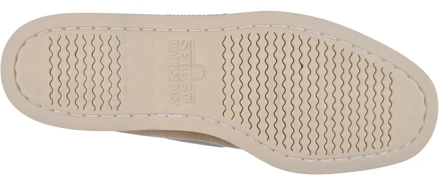 Sebago Portland Roughout Boat Shoes - Handsewn Roughout Leather Moccasins with Leather Sock Lining and Non-Marking, Non-Slip Siped Rubber Outsoles