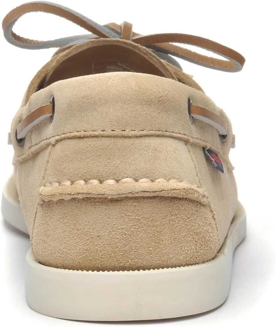 Sebago Portland Roughout Boat Shoes - Handsewn Roughout Leather Moccasins with Leather Sock Lining and Non-Marking, Non-Slip Siped Rubber Outsoles